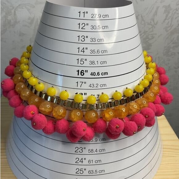 INC Interactional Signed  Ping and Yellow Cha Cha Balls Laired Chan Necklace - Picture 5 of 5